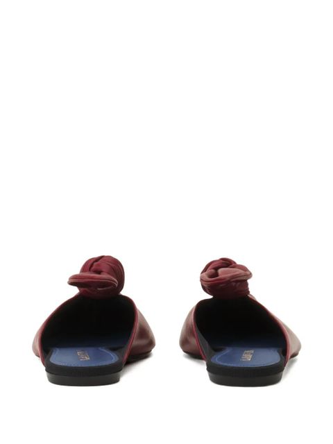 Lanvin knotted pointed-toe mules - Red