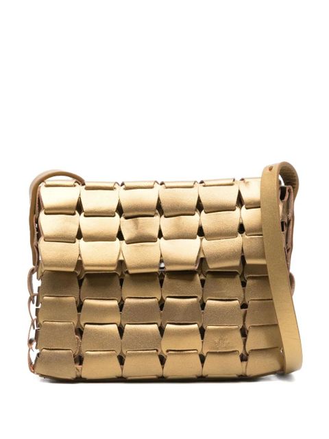 DRAGON DIFFUSION woven leather shoulder bag - Gold - zdjęcie produktu nr 1