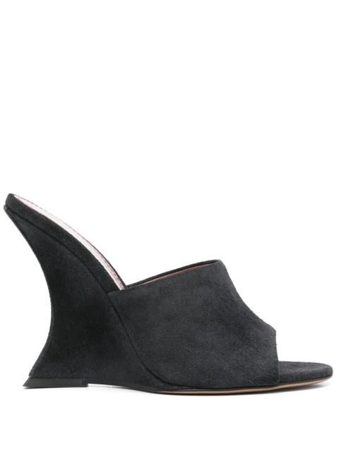 Paris Texas 105mm suede sandals - Black - zdjęcie produktu nr 1