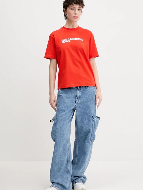 Karl Lagerfeld Jeans t-shirt bawełniany - zdjęcie produktu nr 2