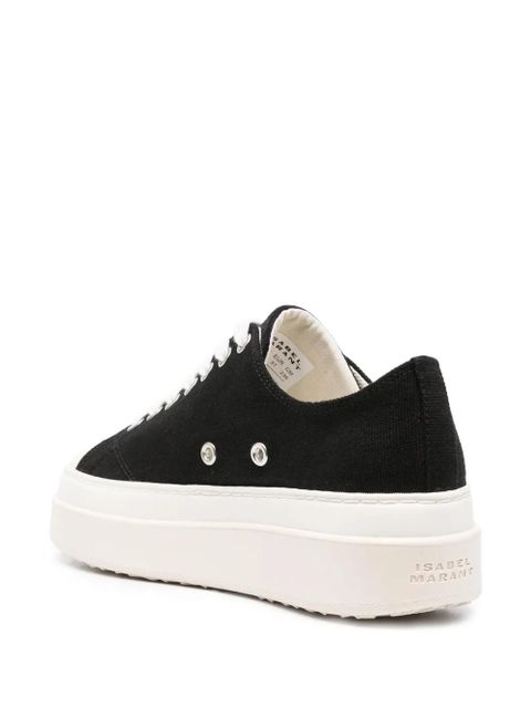 ISABEL MARANT logo-print flatform sneakers - Black