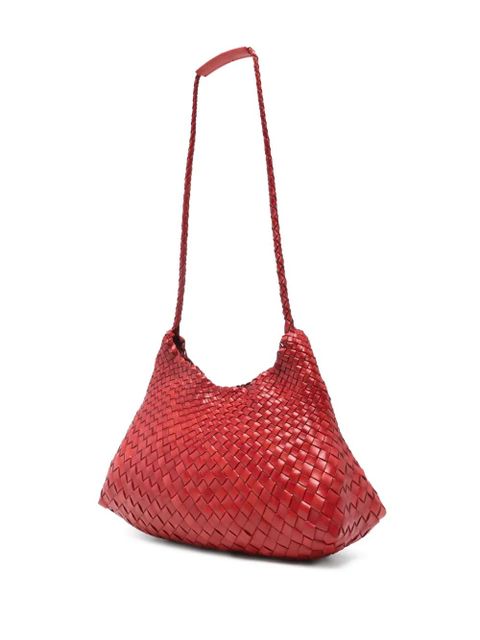 DRAGON DIFFUSION Santa Rosa braided leather shoulder bag - Red