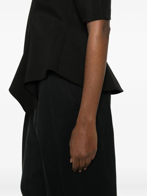 KHAITE Pippa cowl-neck blouse - Black