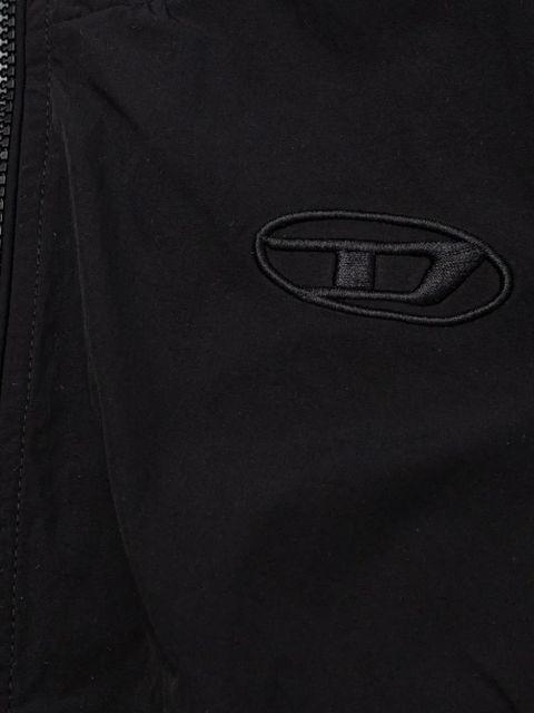 Diesel logo-detail zipped jacket - Black