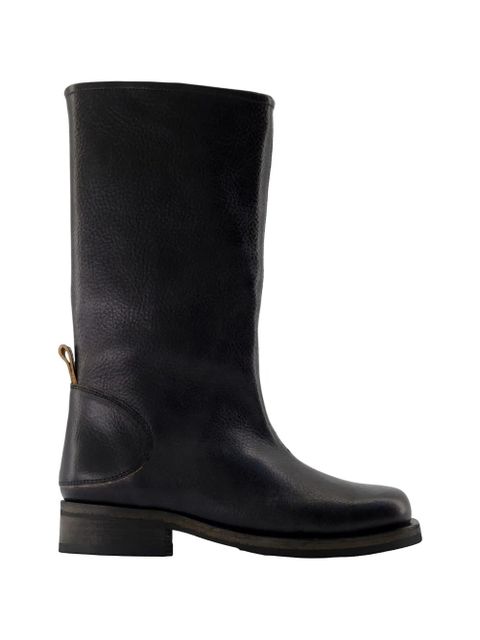 OUR LEGACY Haul Camion almond toe leather boots - Black - zdjęcie produktu nr 1