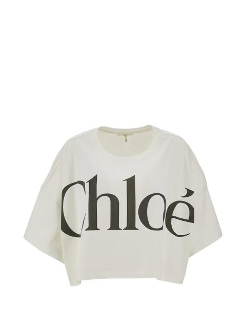 Chloé cropped T-shirt - White - zdjęcie produktu nr 1
