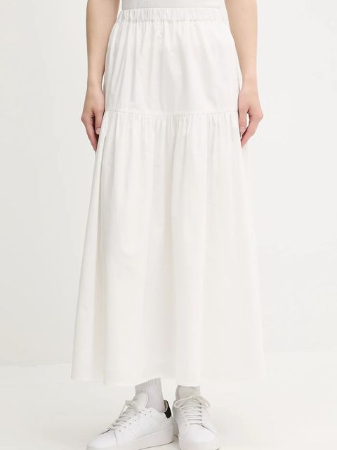 Tommy Jeans spódnica bawełniana kolor biały maxi rozkloszowana DW0DW20980 - zdjęcie produktu nr 1