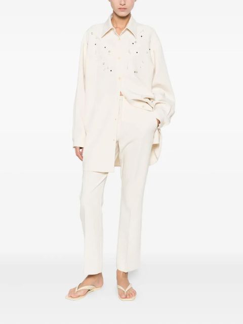 Alysi pearl-embellished trousers (set of two) - White - zdjęcie produktu nr 2