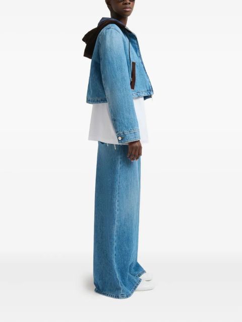 Marni tulip-patch jeans - Blue