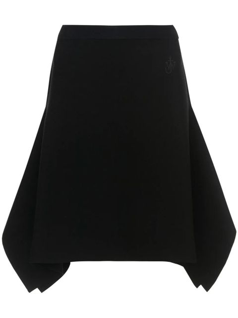 JW Anderson asymmetric-hem midi skirt - Black - zdjęcie produktu nr 1