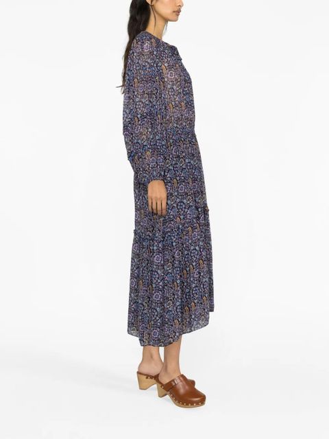 MARANT ÉTOILE Naema floral-print midi dress - Blue - zdjęcie produktu nr 2