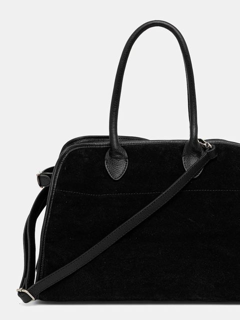 Answear.LAB torebka zamszowa kolor czarny