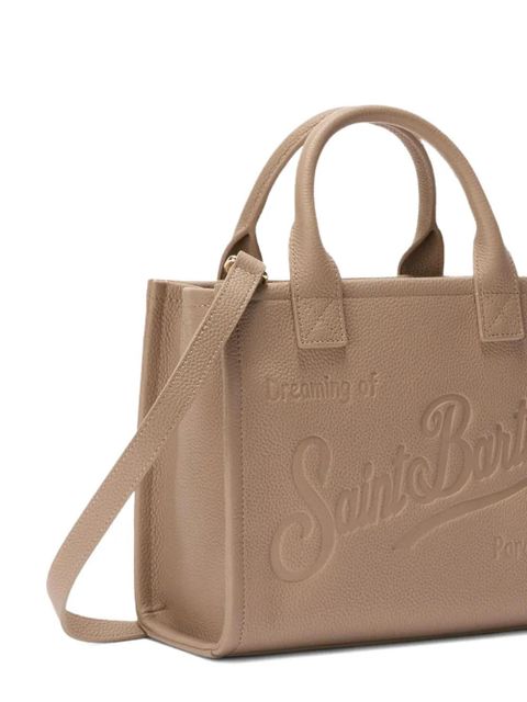 MC2 Saint Barth midi Vanity debossed leather tote bag - Neutrals