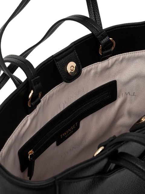 TWINSET logo-lettering tote bag - Black