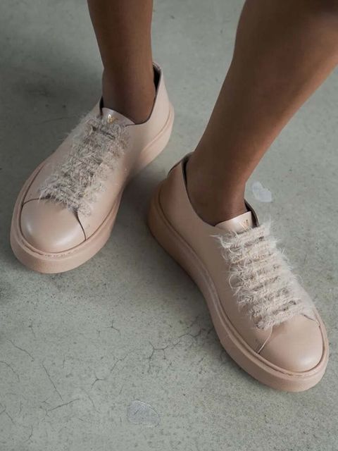 Vanda Novak sneakersy skórzane Grace kolor beżowy