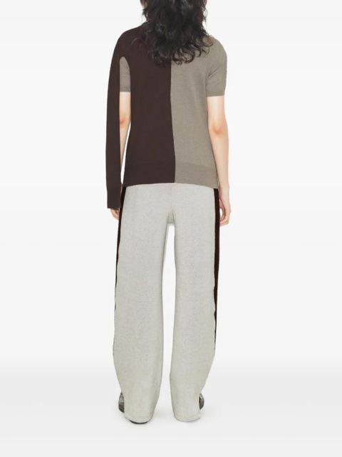 Tory Burch colourblock brooch wool cardigan - Grey - zdjęcie produktu nr 2