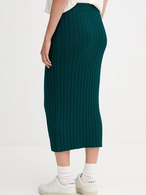 Calvin Klein Jeans spódnica kolor zielony maxi ołówkowa LV047D306G