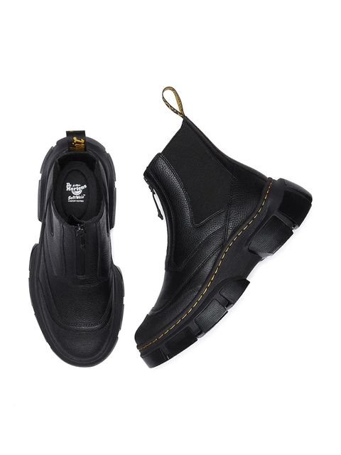 Dr. Martens sztyblety skórzane DMXL Zip Chelsea kolor czarny na platformie DM41070001
