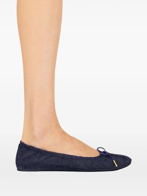 Ferragamo leather ballerina shoes - Blue