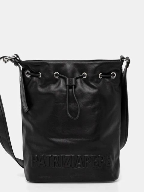 Patrizia Pepe torebka skórzana kolor czarny 2B0129 L113