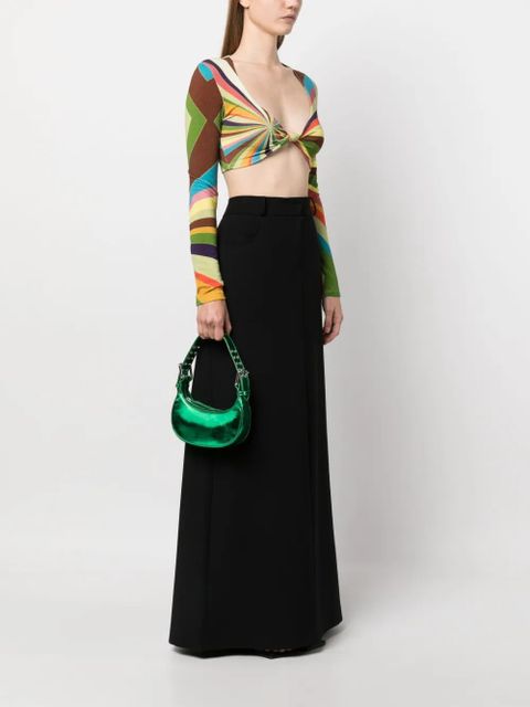 BY FAR metallic-effect tote bag - Green