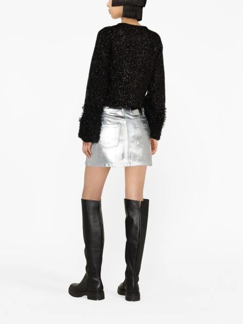 Rabanne metallic cropped cardigan - Black - zdjęcie produktu nr 2