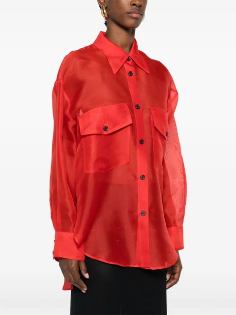 KHAITE Mahmet silk shirt - Red
