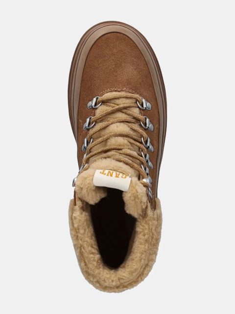 Gant workery zamszowe Wintly damskie kolor brązowy na platformie ocieplone 29543794 G447