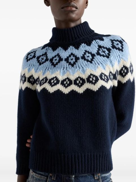 Prada intarsia sweater - Blue