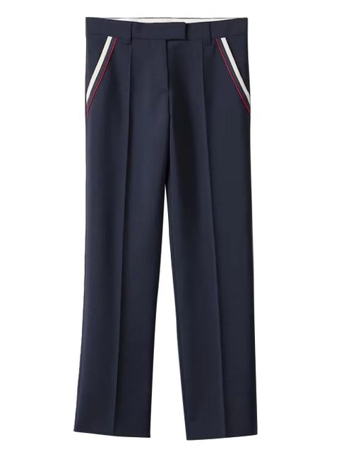 Miu Miu stripe-detail trousers - F0124 NAVY - zdjęcie produktu nr 1
