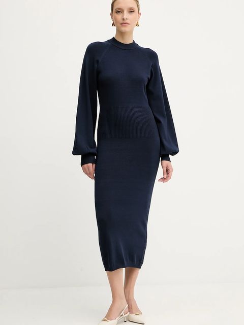 Silvian Heach sukienka AMARAT kolor granatowy maxi prosta GPA25257VE - zdjęcie produktu nr 1