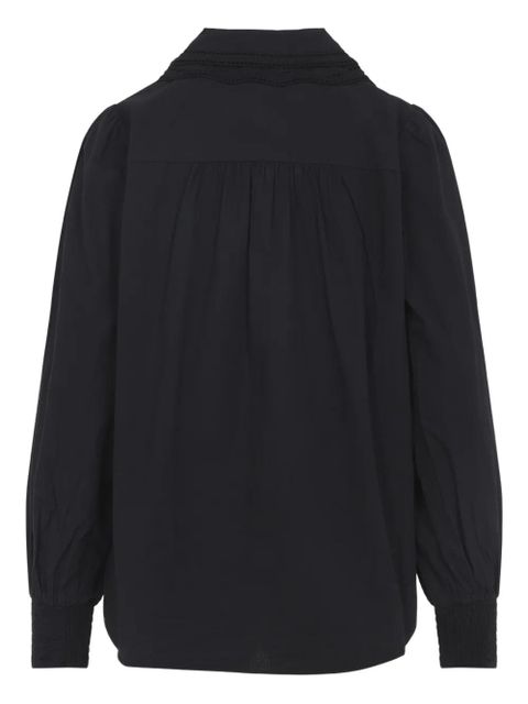FARM Rio cut-out scalloped blouse - Black - zdjęcie produktu nr 2
