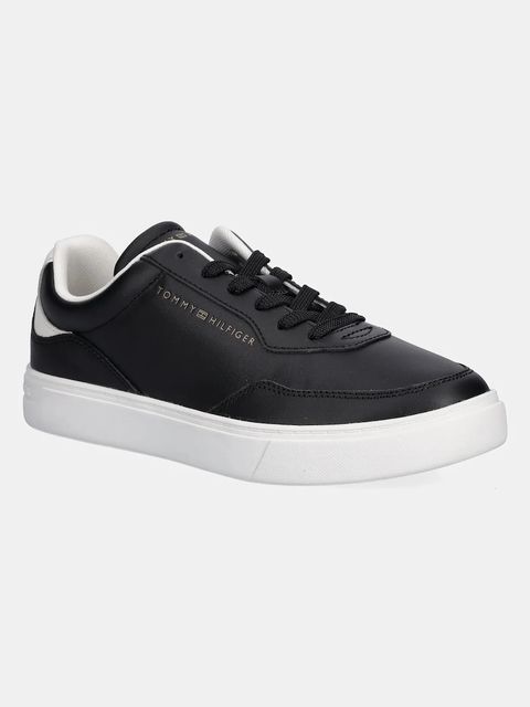 Tommy Hilfiger sneakersy skórzane CASUAL CUPSOLE SNEAKER damskie kolor czarny FW0FW08689 - zdjęcie produktu nr 1