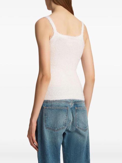 KHAITE Maura square-neck tank top - White