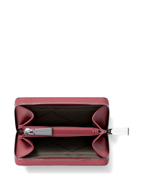 Michael Kors pebbled-leather card case - Pink