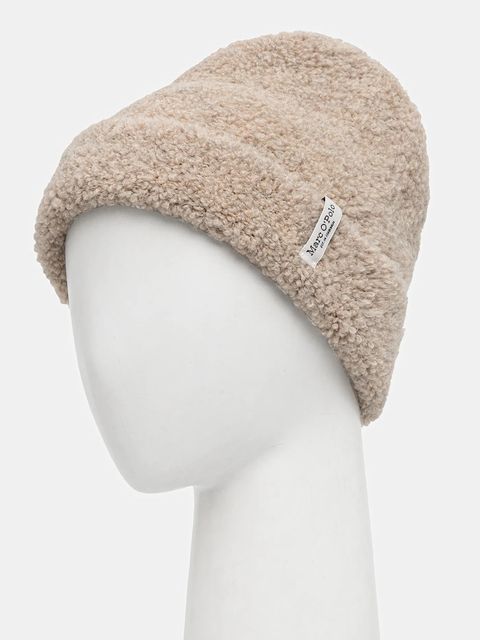 Marc O'Polo czapka z dodatkiem wełny kolor beżowy 510608701107 - zdjęcie produktu nr 2