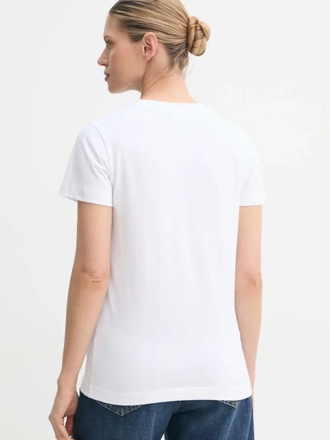 Pinko t-shirt bawełniany damski kolor biały 101752 A2HN