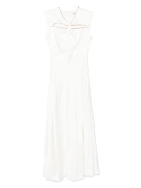SANDRO long crystal-embellished dress - White - zdjęcie produktu nr 1