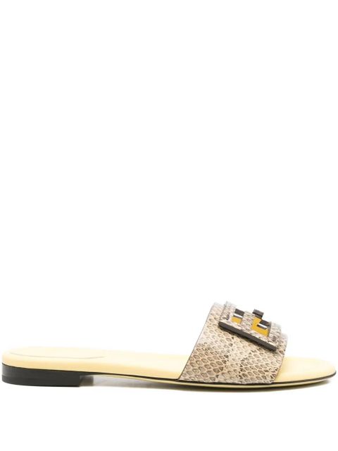 FENDI snakeskin leather sandals - Yellow - zdjęcie produktu nr 1