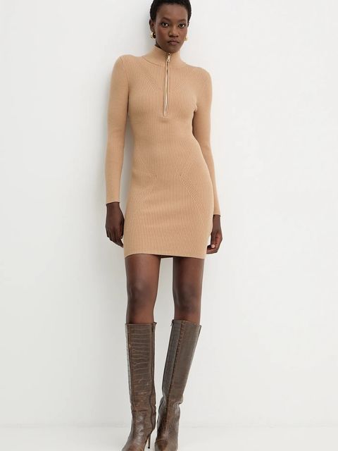 Guess sukienka HARLEY kolor beżowy mini dopasowana W5BK45 Z0572