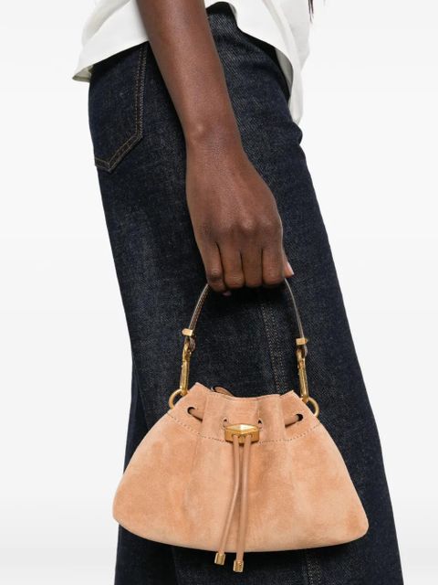 Jimmy Choo Small Cinch suede tote bag - Neutrals