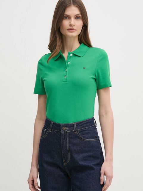 Tommy Hilfiger polo damski kolor zielony WW0WW43225 - zdjęcie produktu nr 1