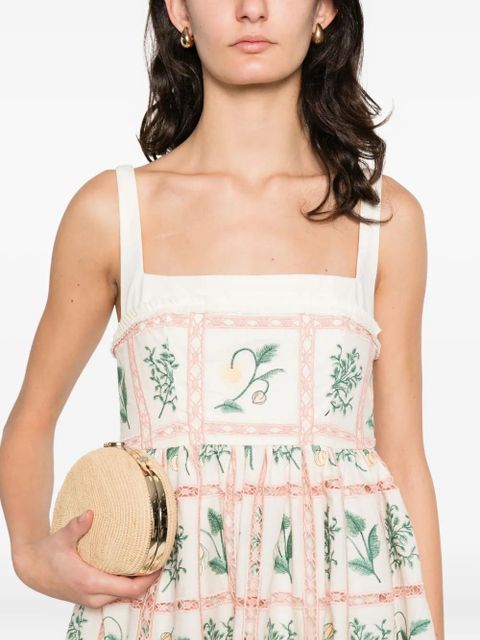 Agua By Agua Bendita strappy floral mini dress - Neutrals