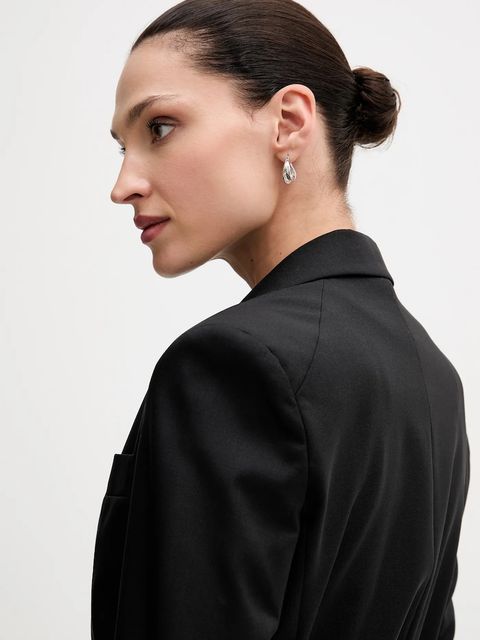 Kenzo marynarka wełniana kolor czarny jednorzędowa FF52VE2619RA.99