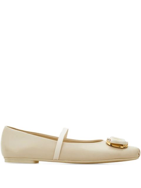 Ferragamo New Vara buckle-detail ballet flats - Neutrals - zdjęcie produktu nr 1