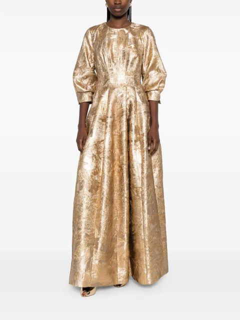 Simkhai metallic-jacquard maxi dress - Gold - zdjęcie produktu nr 2