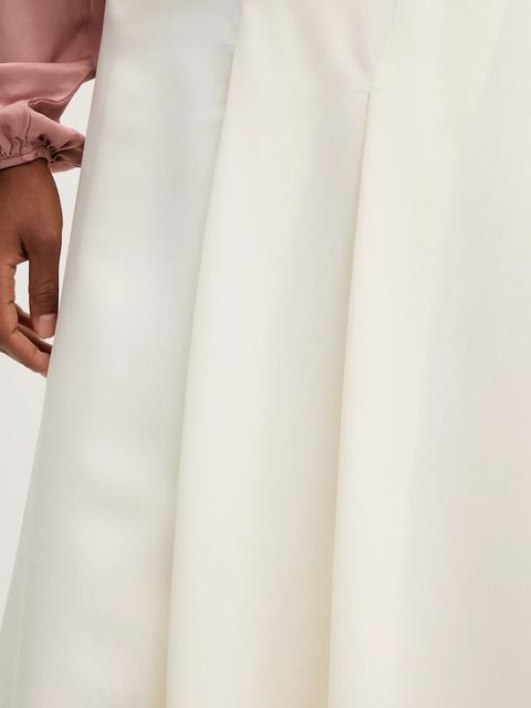 MAX&Co. spódnica kolor biały maxi rozkloszowana 2526106061200