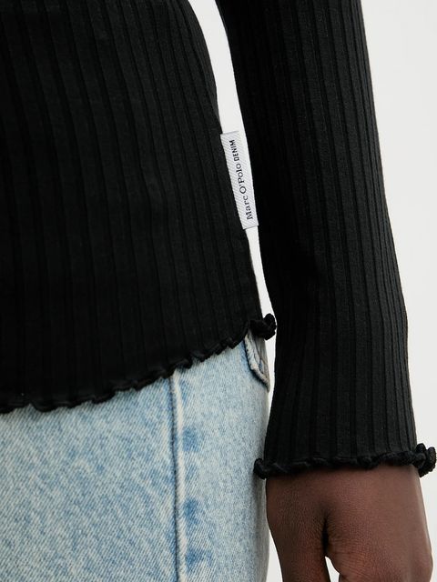 Marc O'Polo longsleeve kolor czarny z półgolfem 5000007536