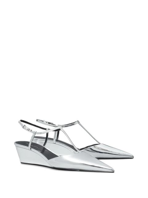 Tory Burch Gigi T-strap wedge - Silver - zdjęcie produktu nr 2