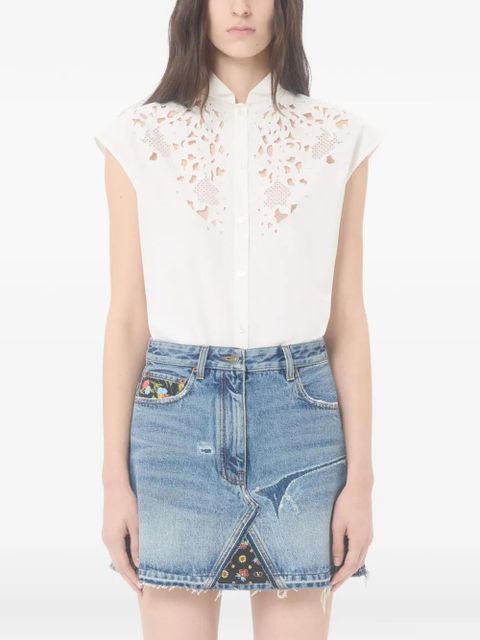 Valentino Garavani embroidered poplin shirt - White